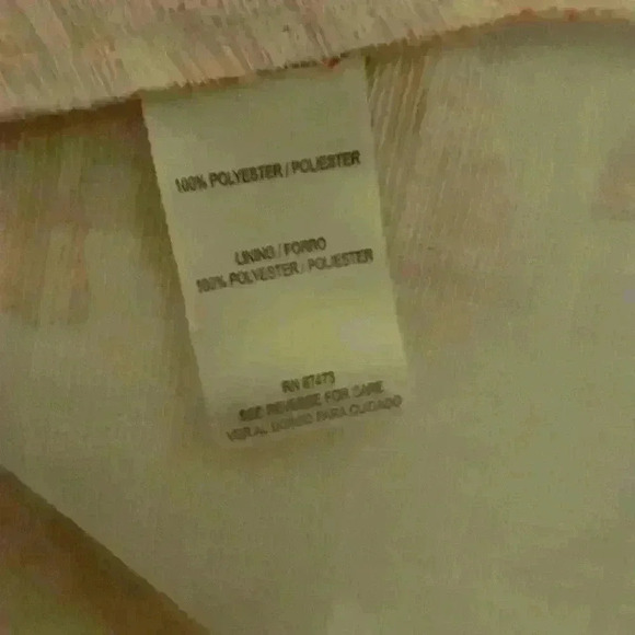 Party/cocktail printed orange and white mini dress casual or dressy back zipper - Picture 5 of 5